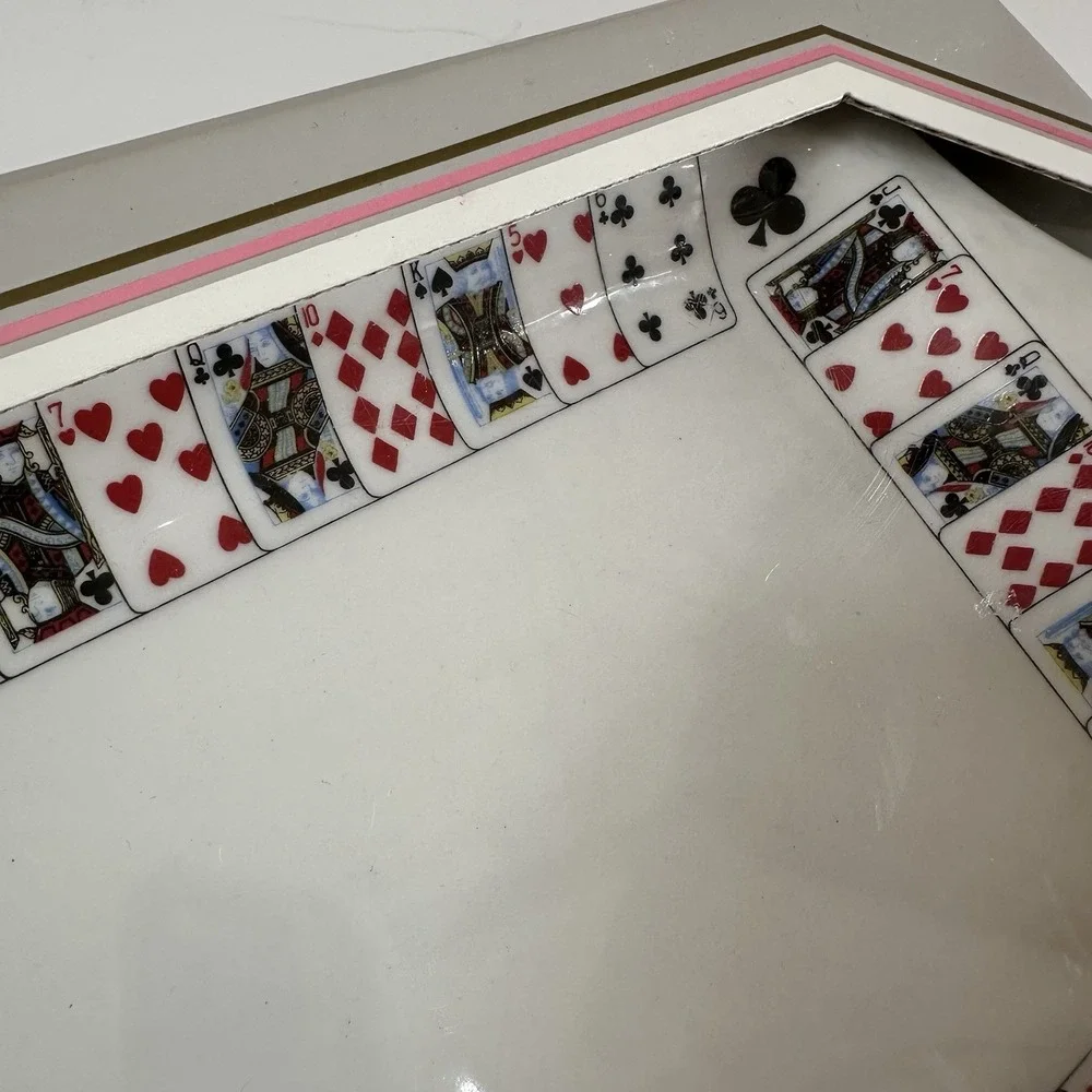 New NIB Queens CUT FOR COFFEE‎ Card Deck Bridge Bone China 11 3/4